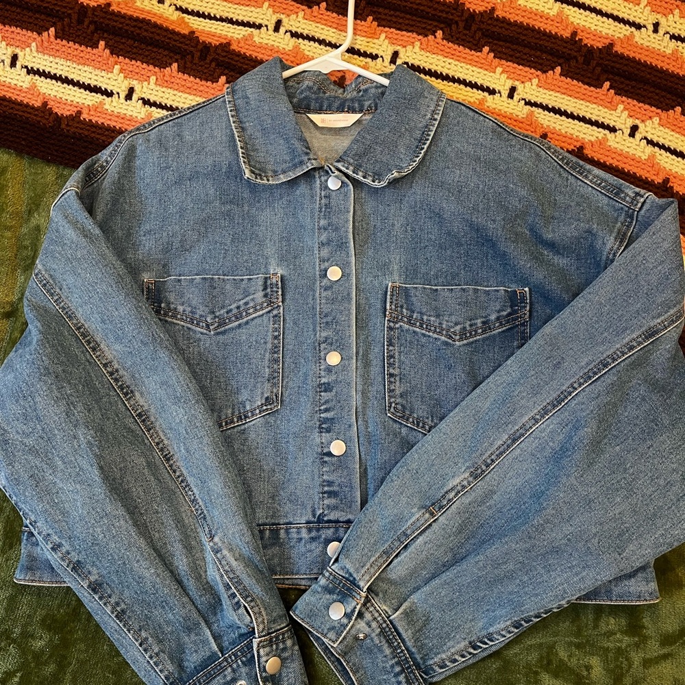 Denim Jacket with Van Gogh Print - Picture 5 of 5